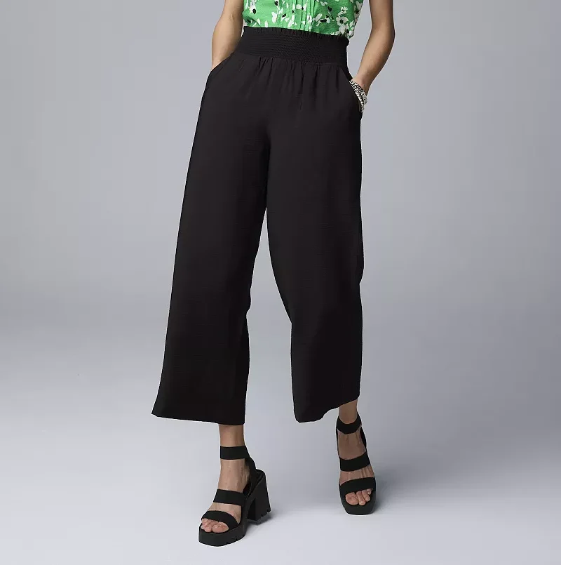 Women's Fashion Simply Vera Vera Wang Wide Leg Travel Pants
