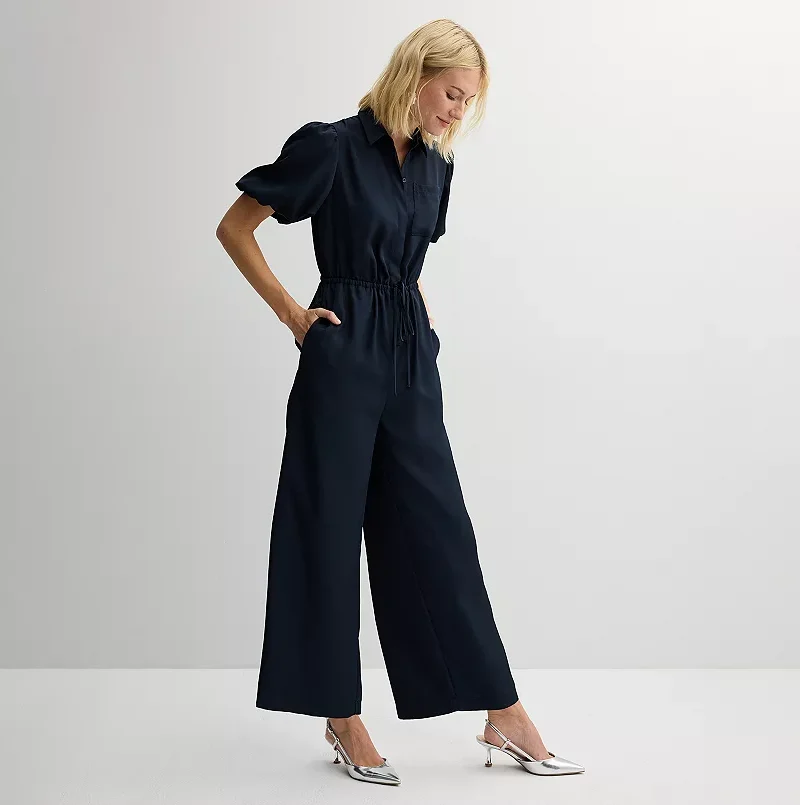 Women's Fashion Nine West Puff Sleeve Jumpsuit