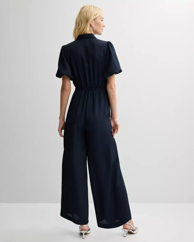 Women's Fashion Nine West Puff Sleeve Jumpsuit - Image 3