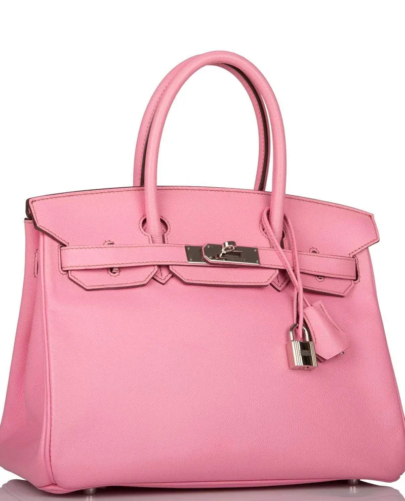 Women's Fashion Hermes Birkin 30 Bubblegum 5P Epsom Palladium Hardware - Image 2