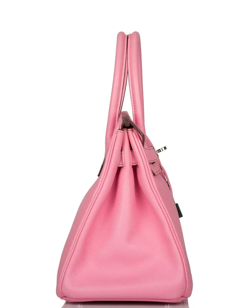 Women's Fashion Hermes Birkin 30 Bubblegum 5P Epsom Palladium Hardware - Image 5