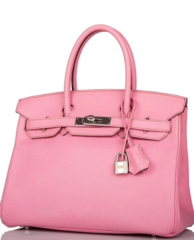 Women's Fashion Hermes Birkin 30 Bubblegum 5P Epsom Palladium Hardware - Image 3