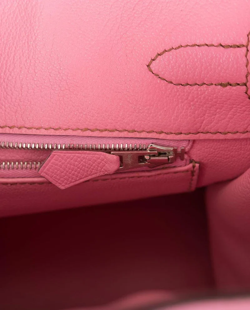 Women's Fashion Hermes Birkin 30 Bubblegum 5P Epsom Palladium Hardware - Image 8
