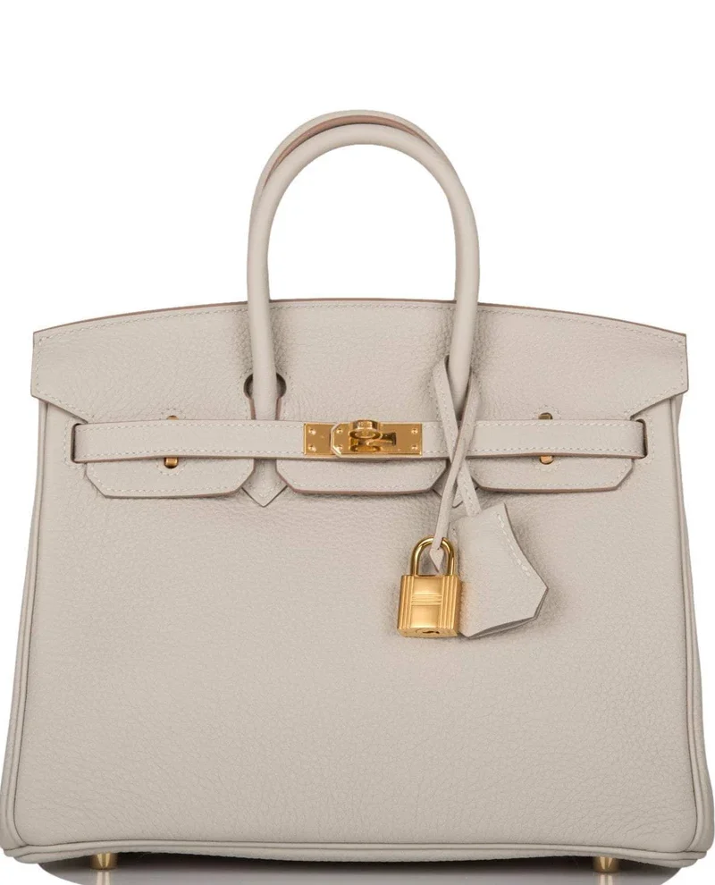 Women's Fashion Hermes Birkin 25 Gris Perle Togo Gold Hardware