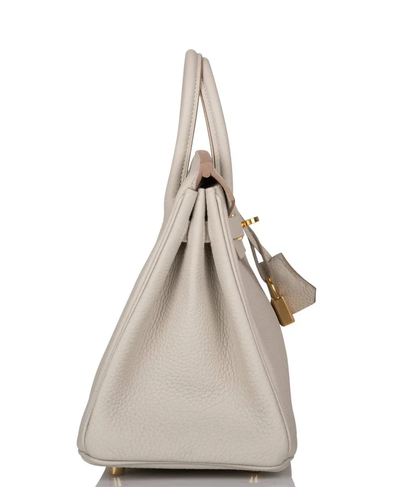 Women's Fashion Hermes Birkin 25 Gris Perle Togo Gold Hardware - Image 4