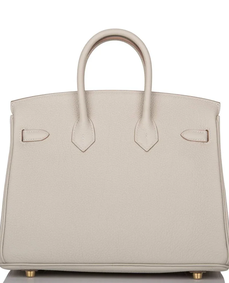 Women's Fashion Hermes Birkin 25 Gris Perle Togo Gold Hardware - Image 3