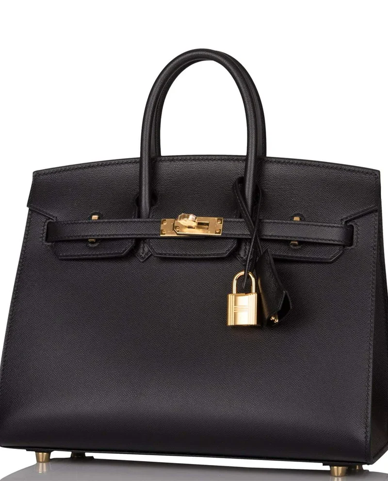 Women's Fashion Hermes Black Veau Madame Sellier Birkin 25cm Gold Hardware - Image 2