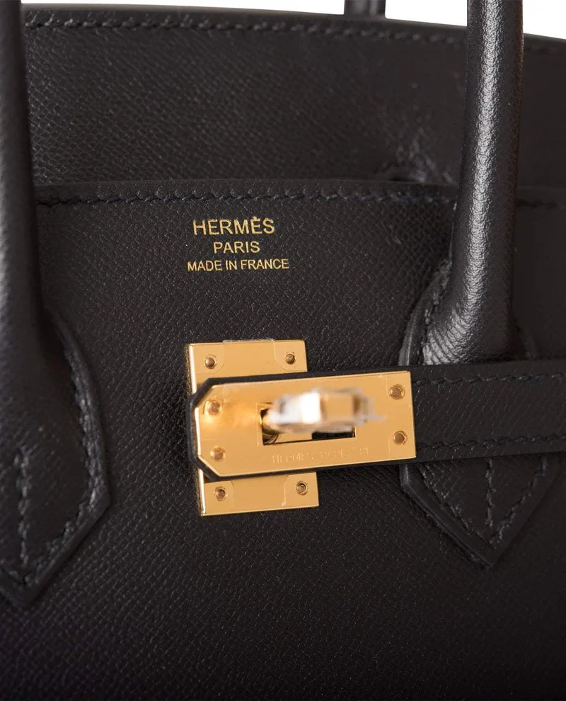 Women's Fashion Hermes Black Veau Madame Sellier Birkin 25cm Gold Hardware - Image 5