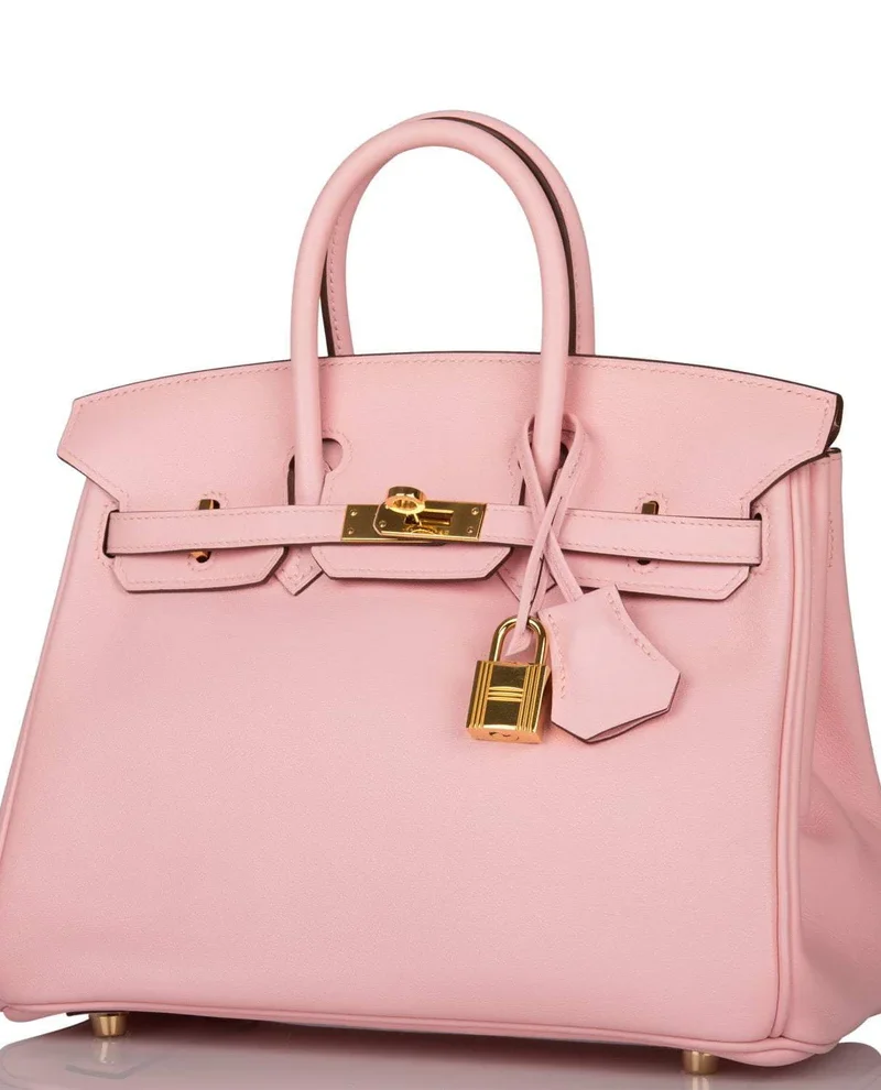 Women's Fashion Hermes Birkin 25 Rose Sakura Swift Gold Hardware - Image 4