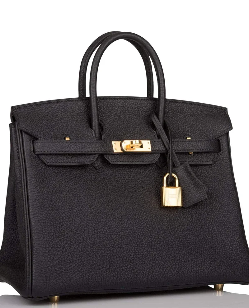 Women's Fashion Hermes Black Togo Birkin 25cm Gold Hardware - Image 7