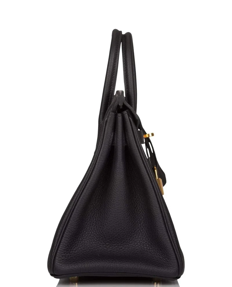 Women's Fashion Hermes Black Togo Birkin 25cm Gold Hardware - Image 6