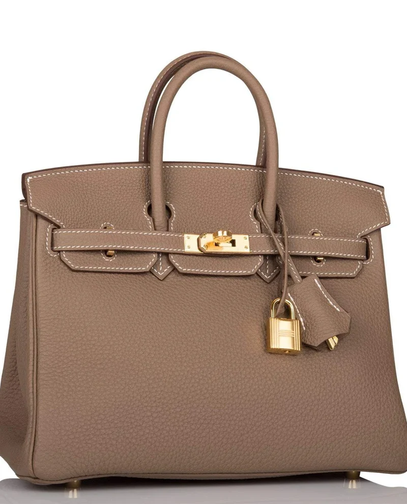 Women's Fashion Hermes Birkin 25 Etoupe Togo Gold Hardware - Image 2