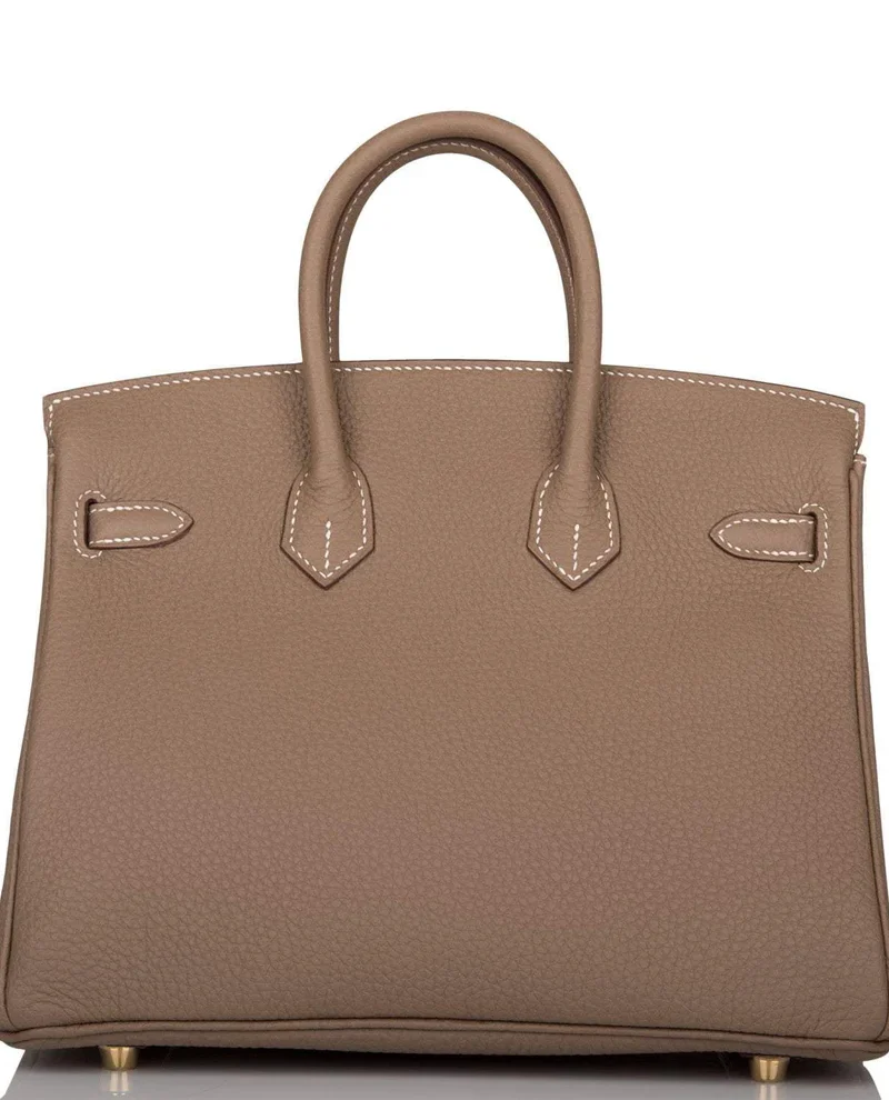 Women's Fashion Hermes Birkin 25 Etoupe Togo Gold Hardware - Image 5