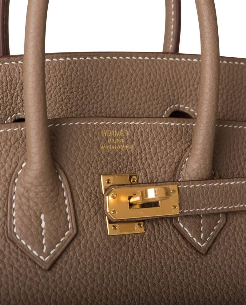 Women's Fashion Hermes Birkin 25 Etoupe Togo Gold Hardware - Image 3
