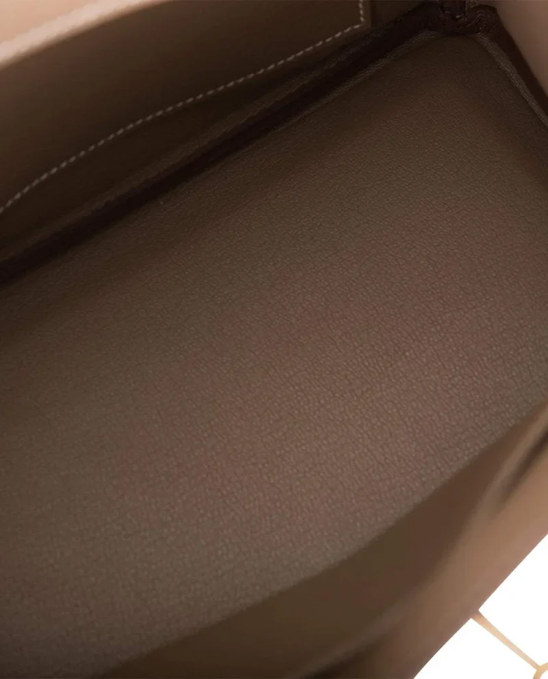 Women's Fashion Hermes Birkin 25 Etoupe Togo Gold Hardware - Image 7