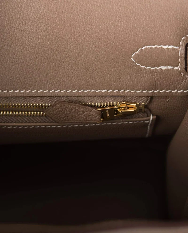 Women's Fashion Hermes Birkin 25 Etoupe Togo Gold Hardware - Image 6