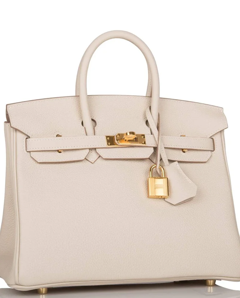 Women's Fashion Hermes Birkin 25 Craie Togo Gold Hardware - Image 4