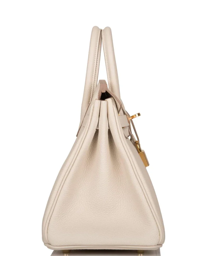Women's Fashion Hermes Birkin 25 Craie Togo Gold Hardware - Image 6