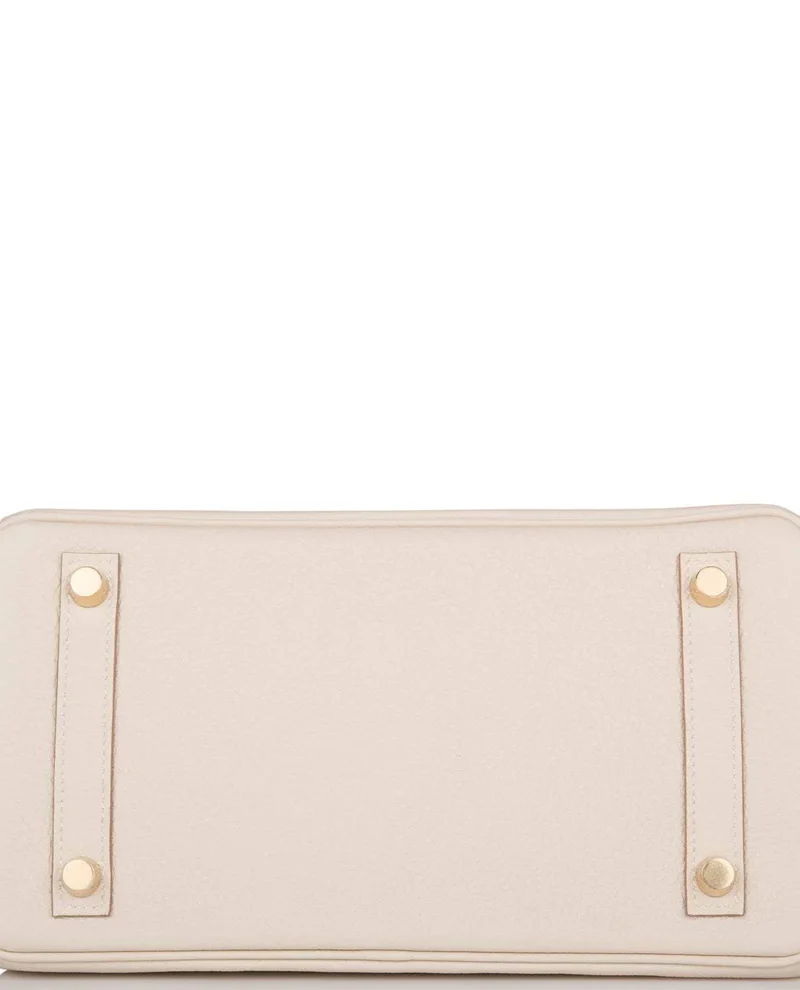 Women's Fashion Hermes Birkin 25 Craie Togo Gold Hardware - Image 9