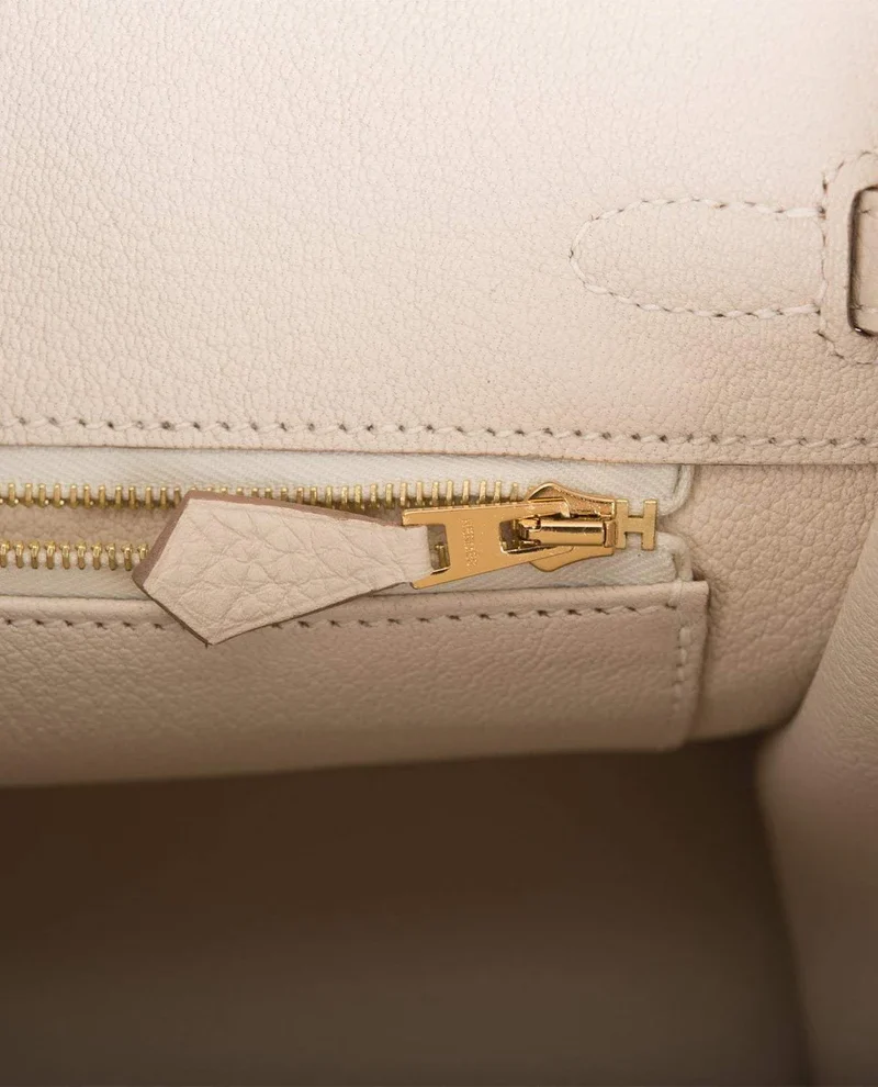 Women's Fashion Hermes Birkin 25 Craie Togo Gold Hardware - Image 10