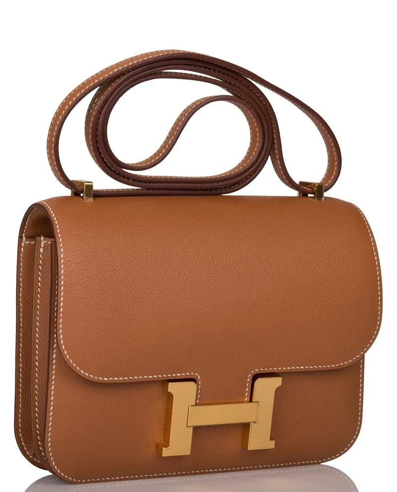 Women's Fashion Hermes Gold Evercolor Mini Constance 18cm Gold Hardware - Image 3