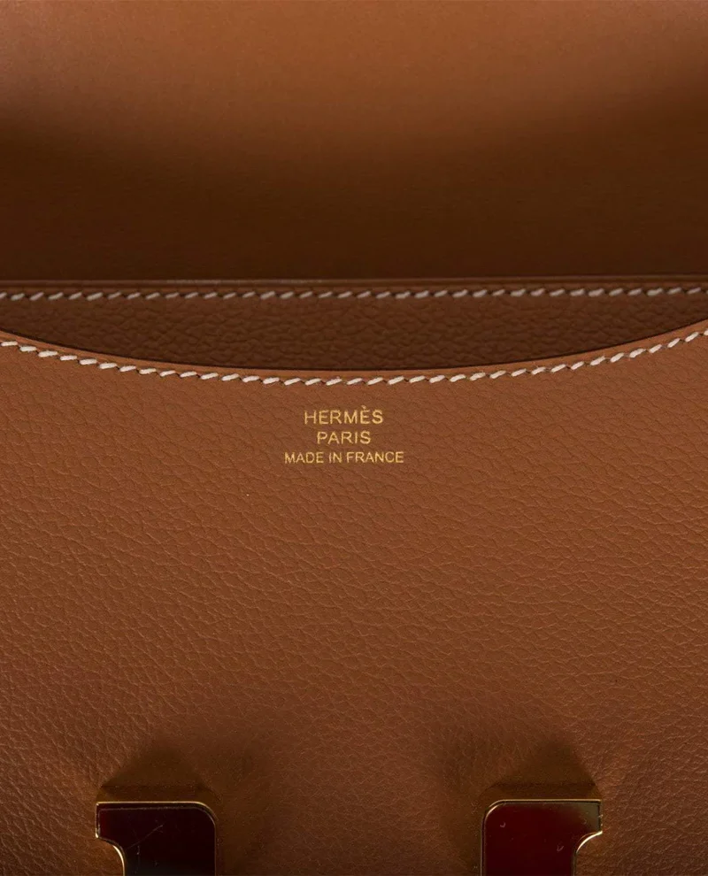 Women's Fashion Hermes Gold Evercolor Mini Constance 18cm Gold Hardware - Image 9