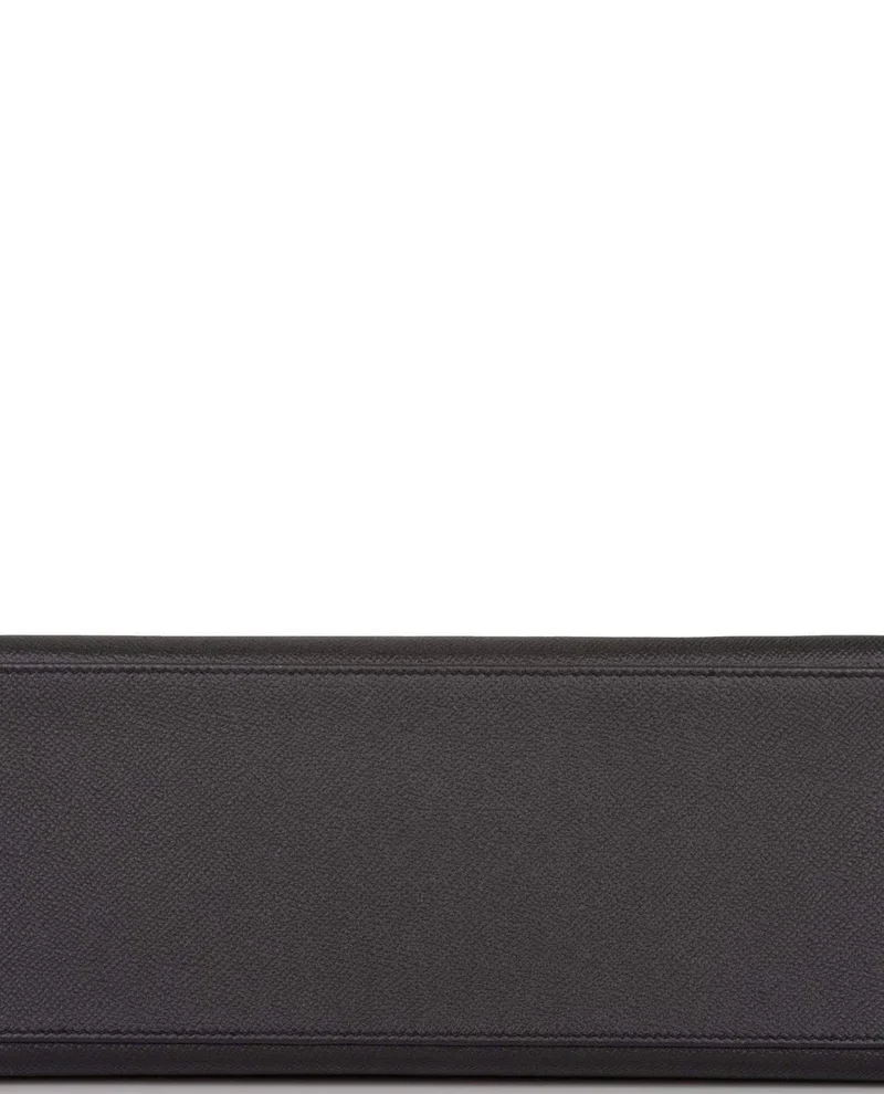 Women's Fashion Hermes Black Epsom Sellier Kelly 28cm Palladium Hardware - Image 9