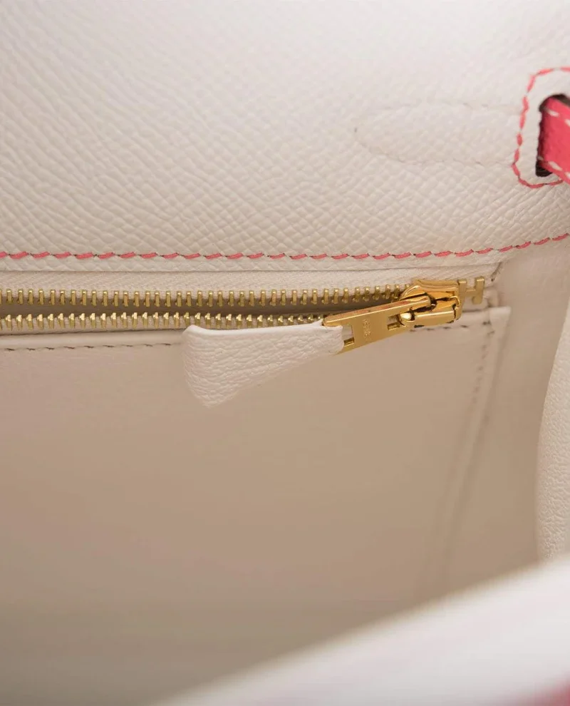 Women's Fashion Hermes Bubblegum 5P Matte Alligator Retourne Kelly 25cm Palladium Hardware - Image 9