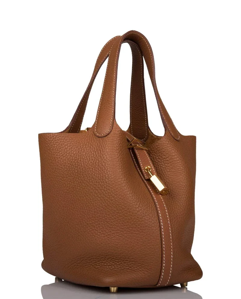 Women's Fashion Hermes Picotin Lock 18 Gold Clemence Gold Hardware - Image 5