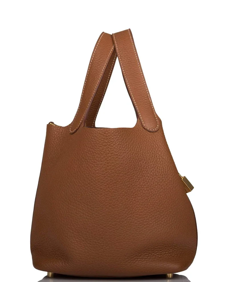 Women's Fashion Hermes Picotin Lock 18 Gold Clemence Gold Hardware - Image 4