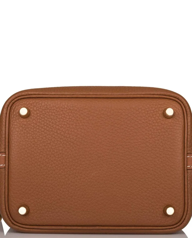 Women's Fashion Hermes Picotin Lock 18 Gold Clemence Gold Hardware - Image 6